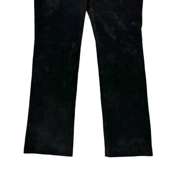 Lord & Taylor Classic Black Leather Women's Pants - Picture 3 of 5